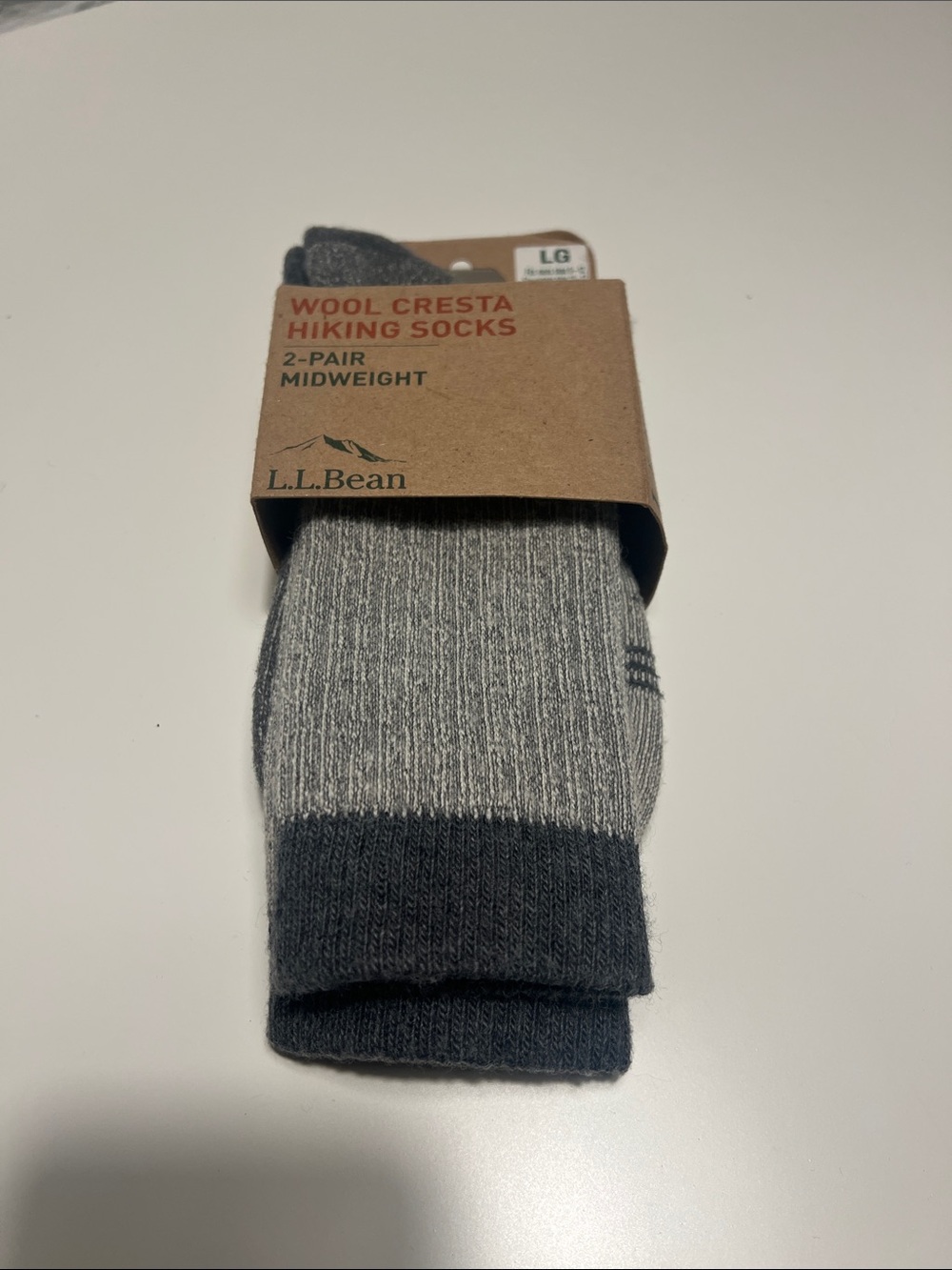LL Bean wool socks size large NWT